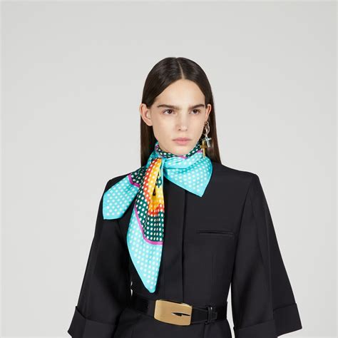 gucci polka dot scarf|Interlocking G polka dot print silk scarf .